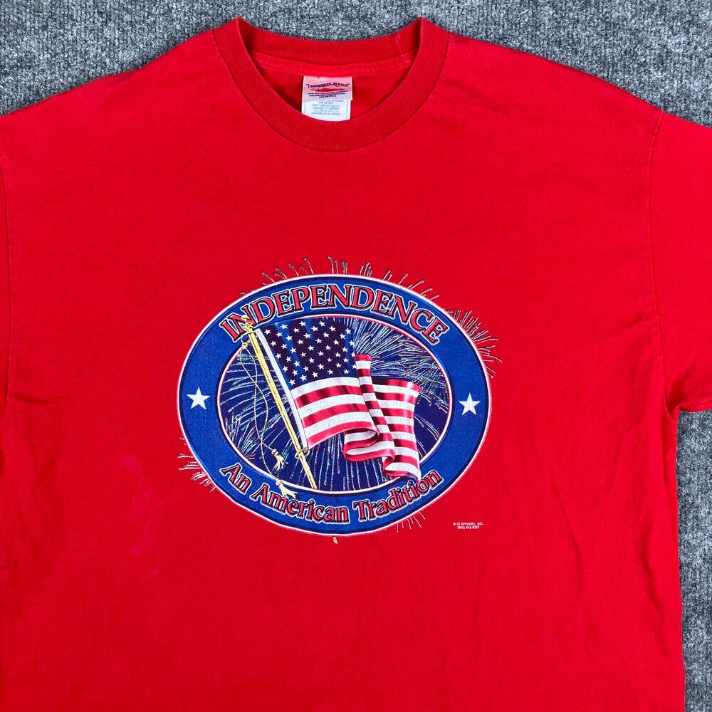 Tennessee River T-Shirt Mens XL Red USA Flag Graphic 4th of July Patriotic